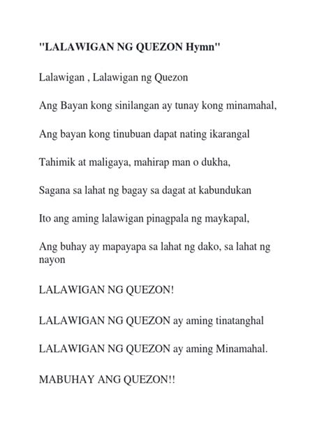 lalawigan ng quezon hymn